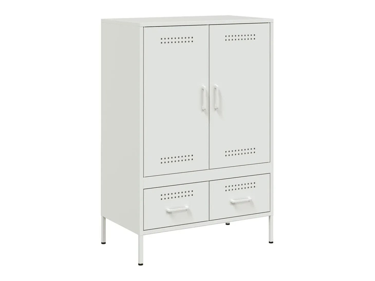 Aparador acero blanco 68x39x101,5 cm