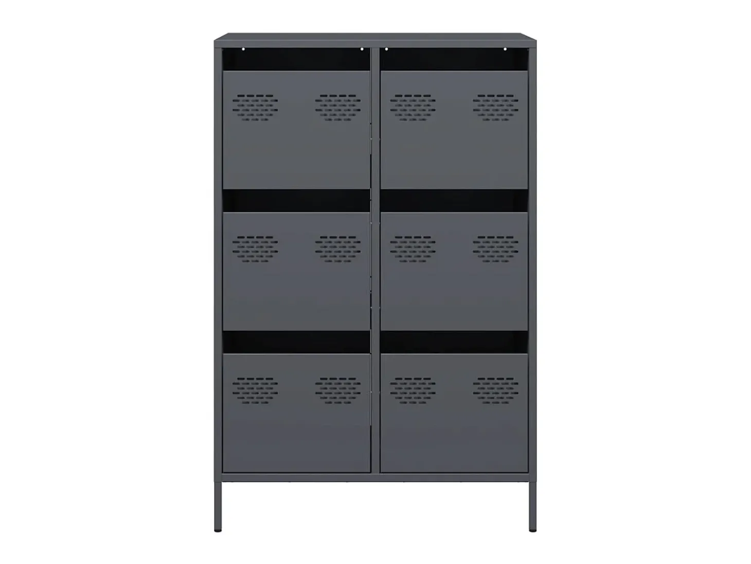 Aparador acero gris antracita 68x39x101,5 cm