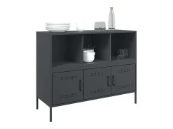Aparador acero gris antracita 100,5x39x79 cm