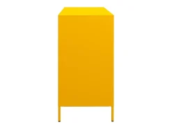 Aparador acero laminado en frío amarillo mostaza 135x39x73,5 cm