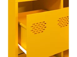Aparador acero laminado en frío amarillo mostaza 135x39x73,5 cm