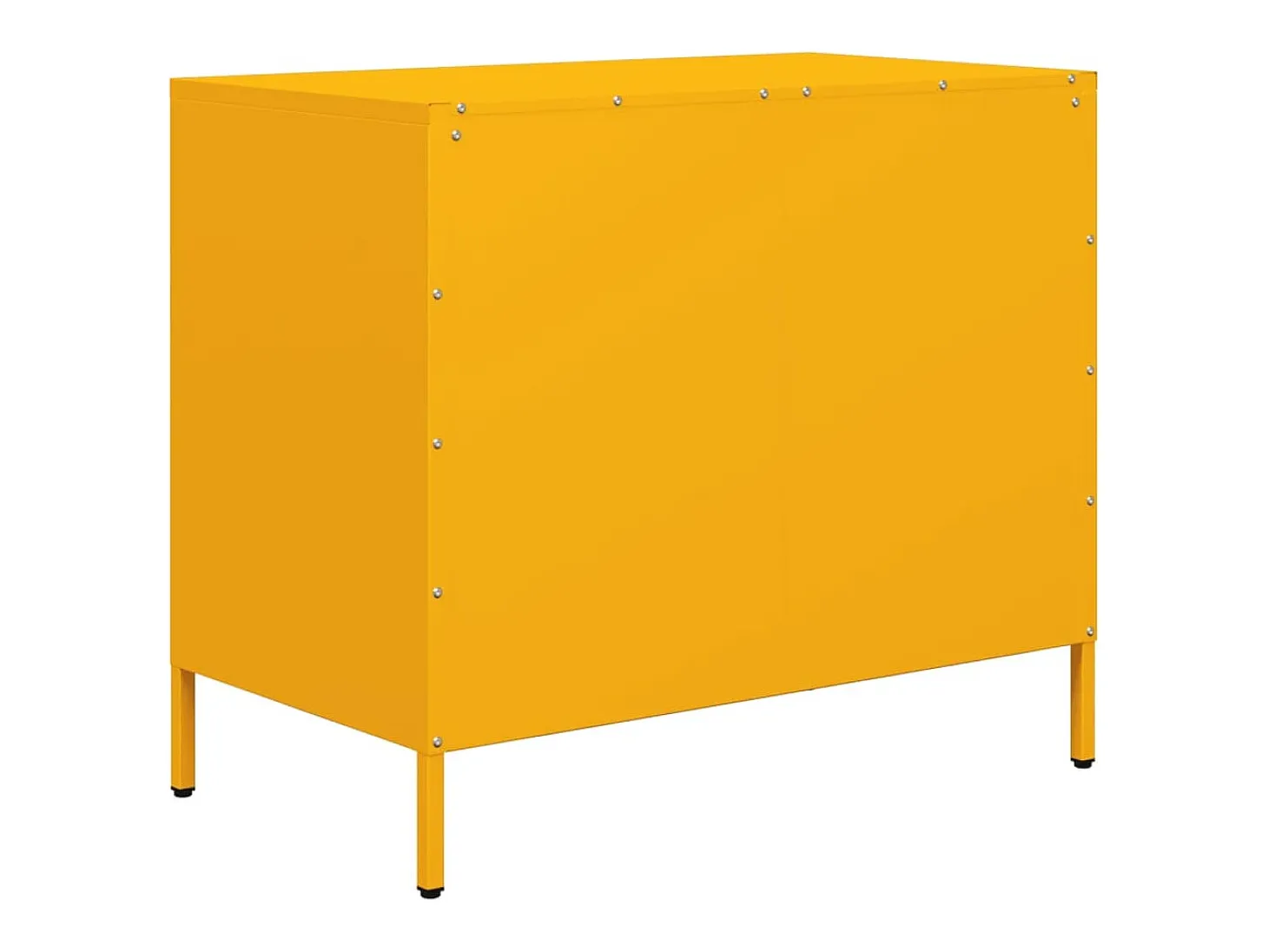 Aparador acero laminado en frío amarillo mostaza 68x39x58,5 cm