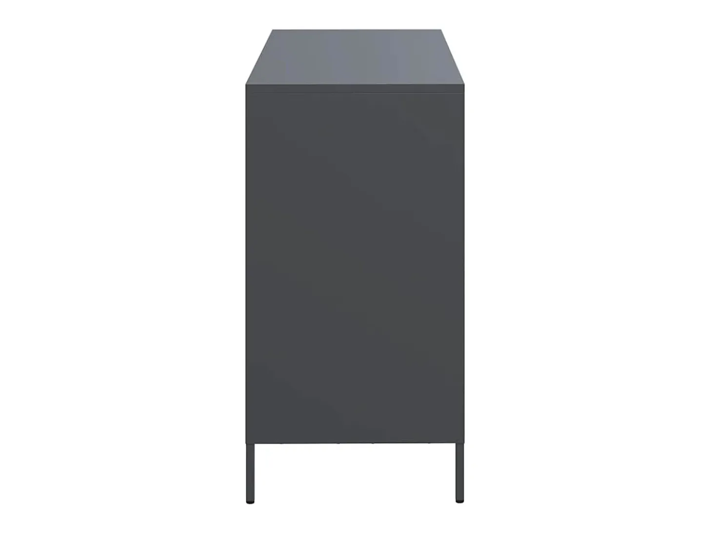 Aparador acero laminado en frío gris antracita 101,5x39x73,5 cm