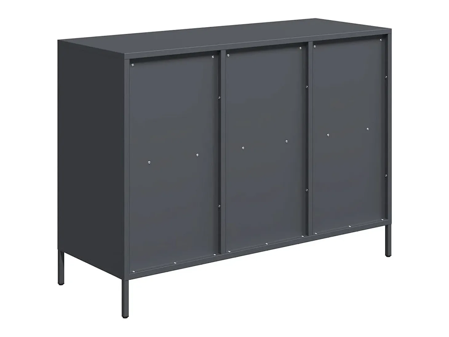 Aparador acero laminado en frío gris antracita 101,5x39x73,5 cm