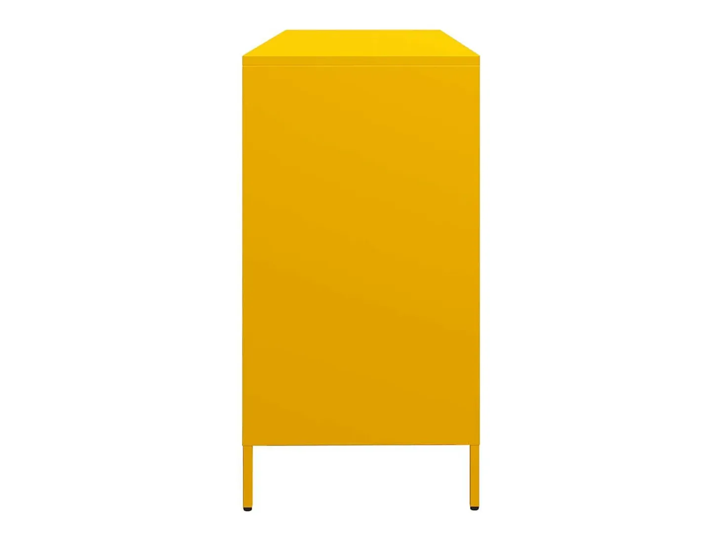 Aparador acero laminado en frío amarillo mostaza 135x39x73,5 cm
