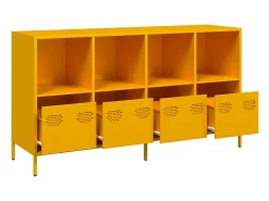 Aparador acero laminado en frío amarillo mostaza 135x39x73,5 cm
