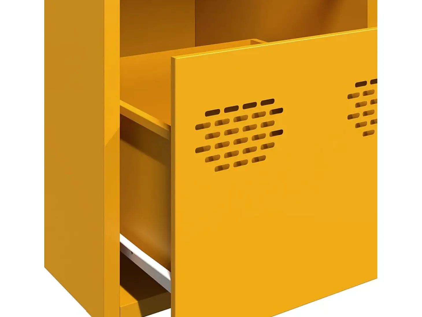 Aparador acero laminado en frío amarillo mostaza 68x39x73,5 cm