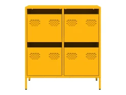 Aparador acero laminado en frío amarillo mostaza 68x39x73,5 cm