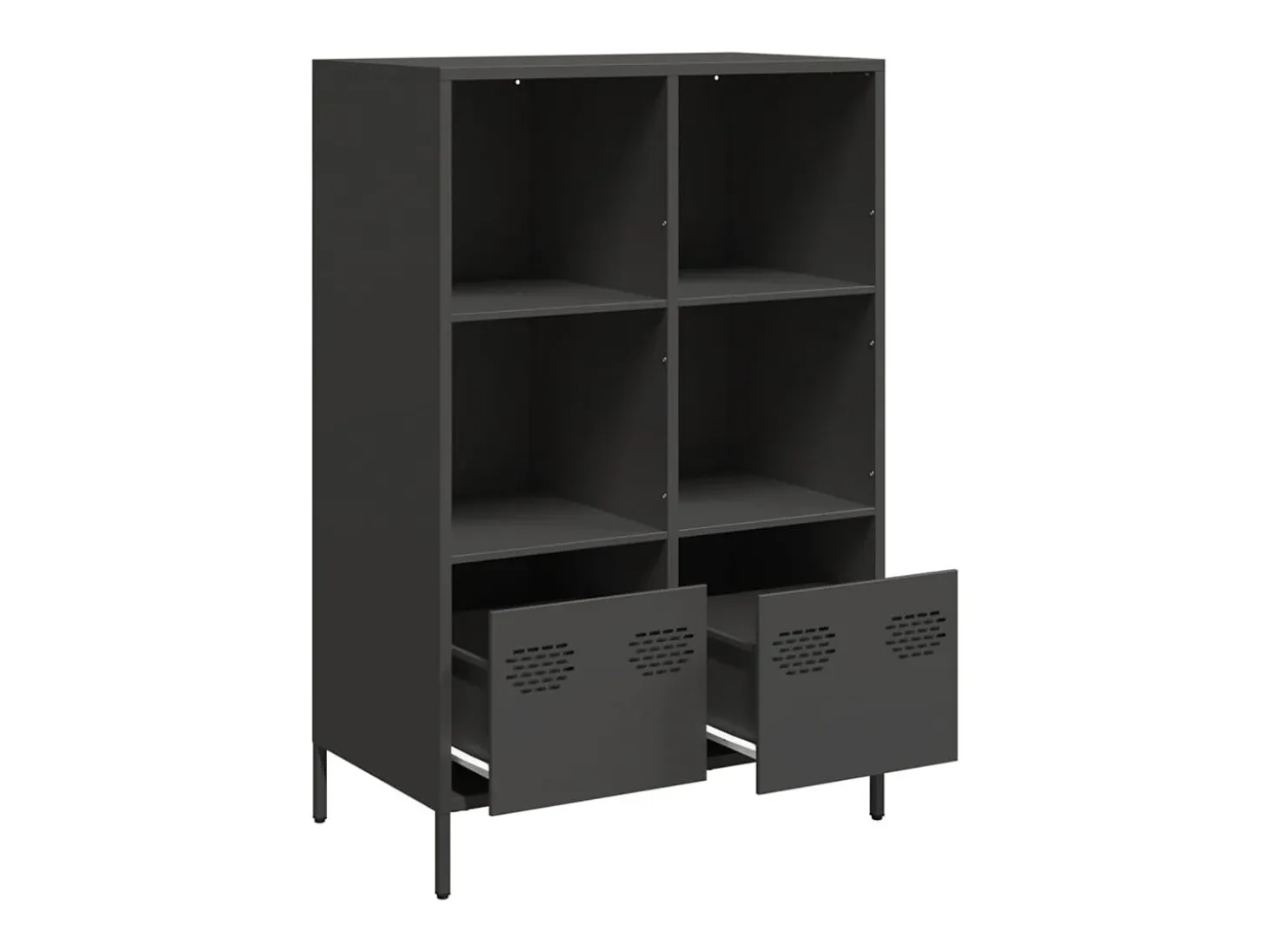 Aparador acero negro 68x39x103,5 cm