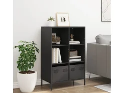 Aparador acero negro 68x39x103,5 cm