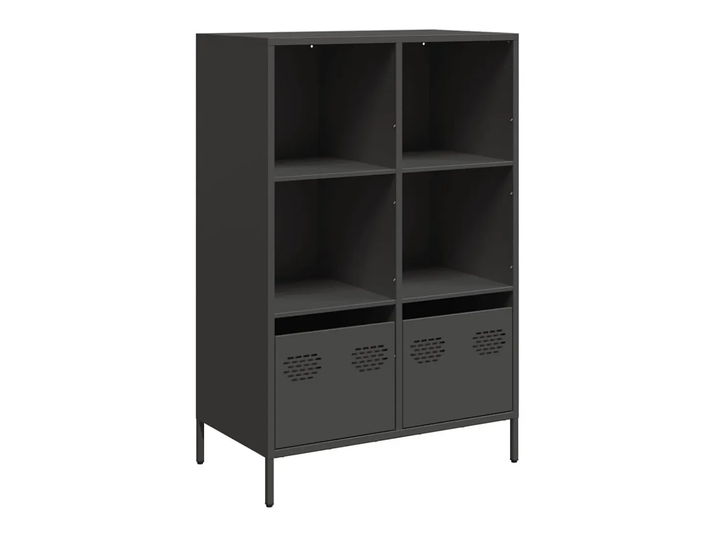 Aparador acero negro 68x39x103,5 cm