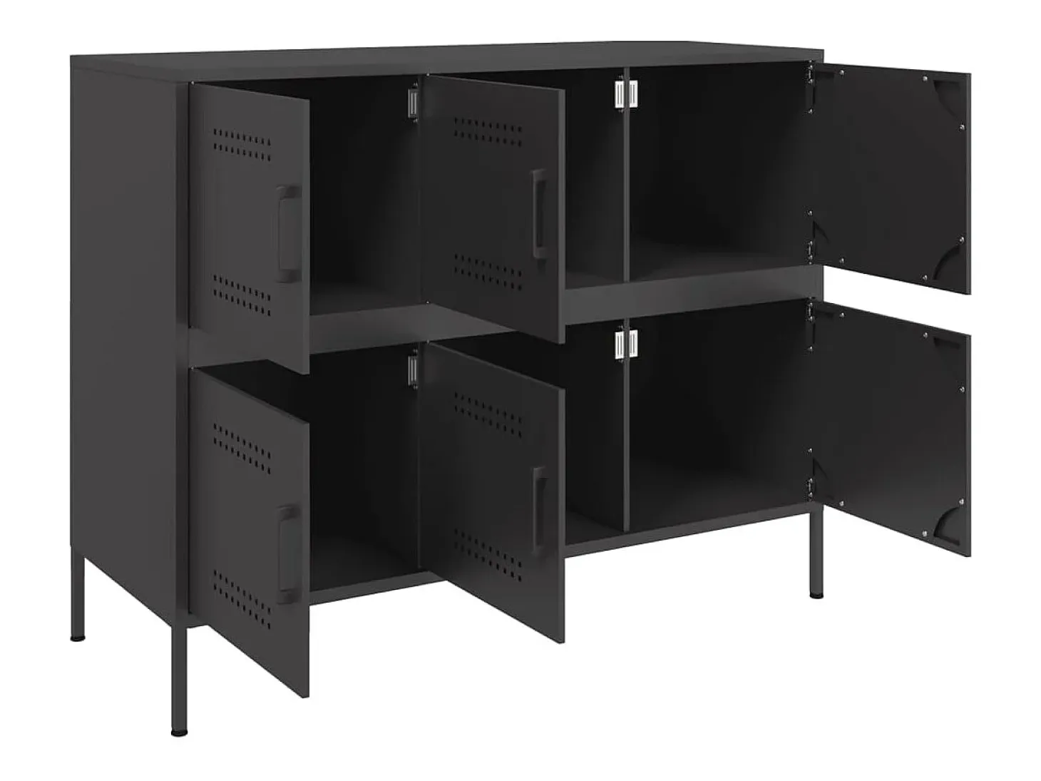 Aparador acero negro 100,5x39x79 cm