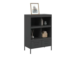 Aparador acero negro 68x39x101,5 cm