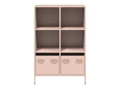 Aparador acero rosa 68x39x103,5 cm