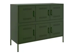 Aparador acero verde oliva 100,5x39x79 cm