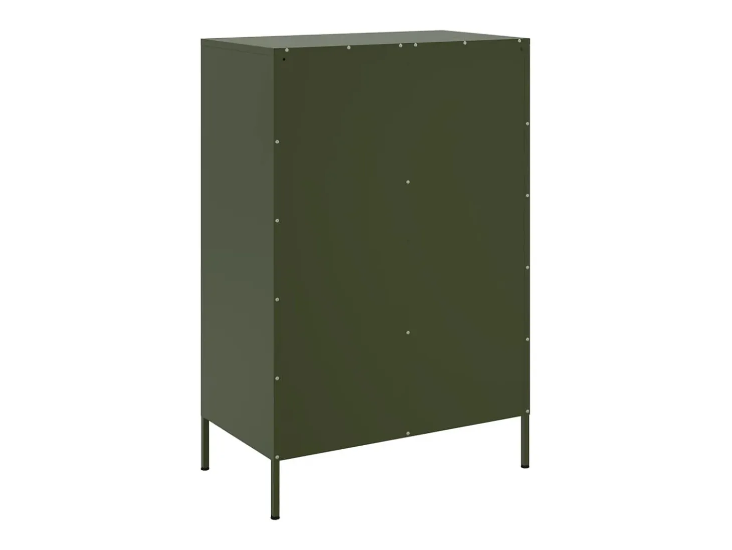 Aparador acero verde oliva 68x39x101,5 cm