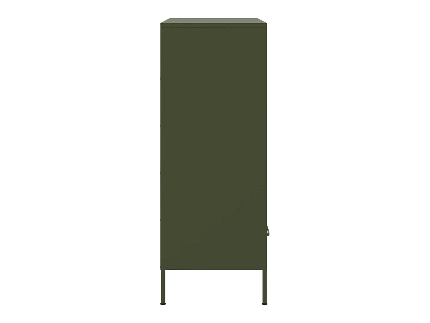Aparador acero verde oliva 68x39x101,5 cm