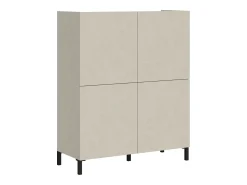 Aparador alto 4 puertas 90x35x110 cm Solaria cachemira