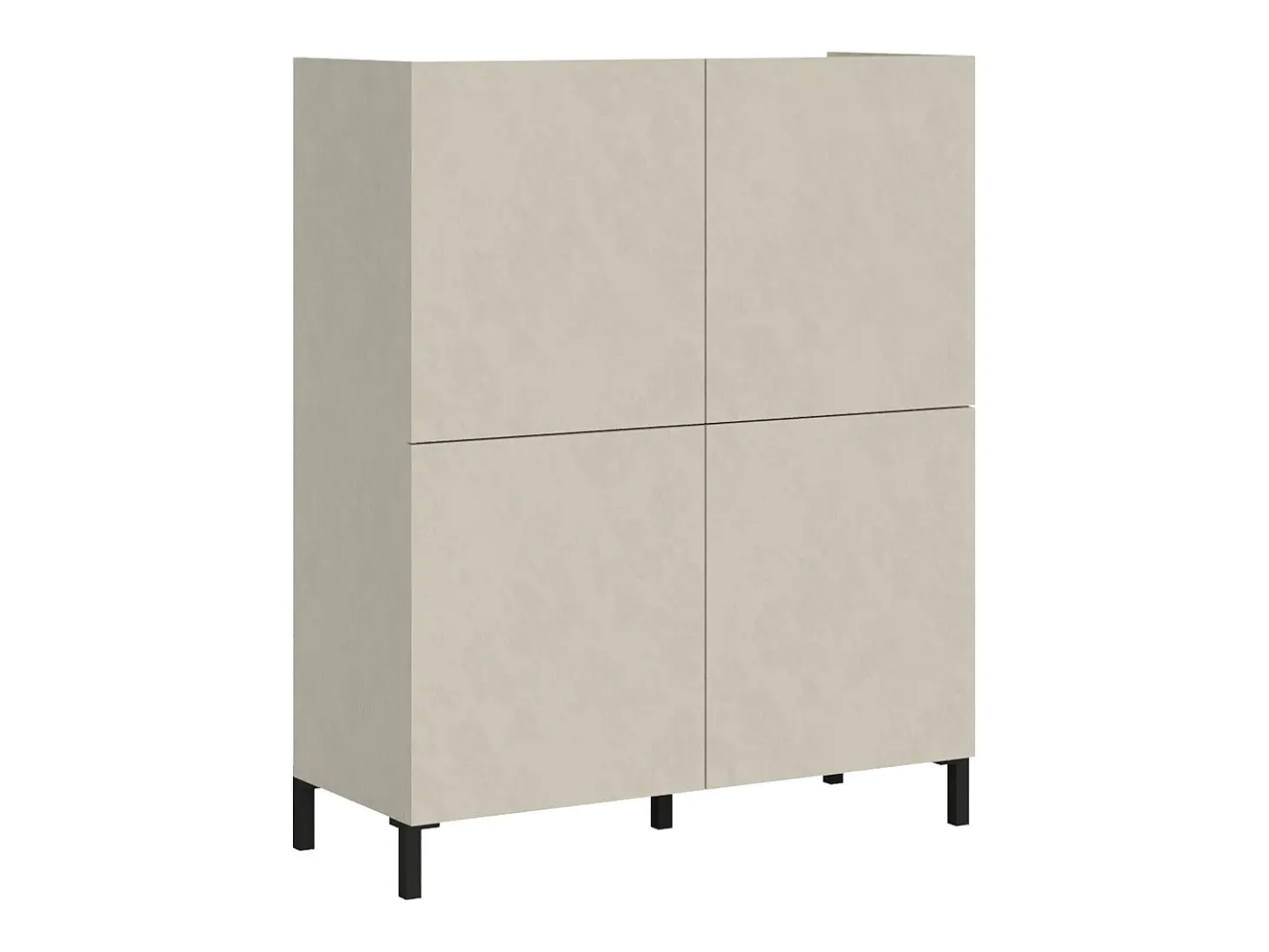 Aparador alto 4 puertas 90x35x110 cm Solaria cachemira