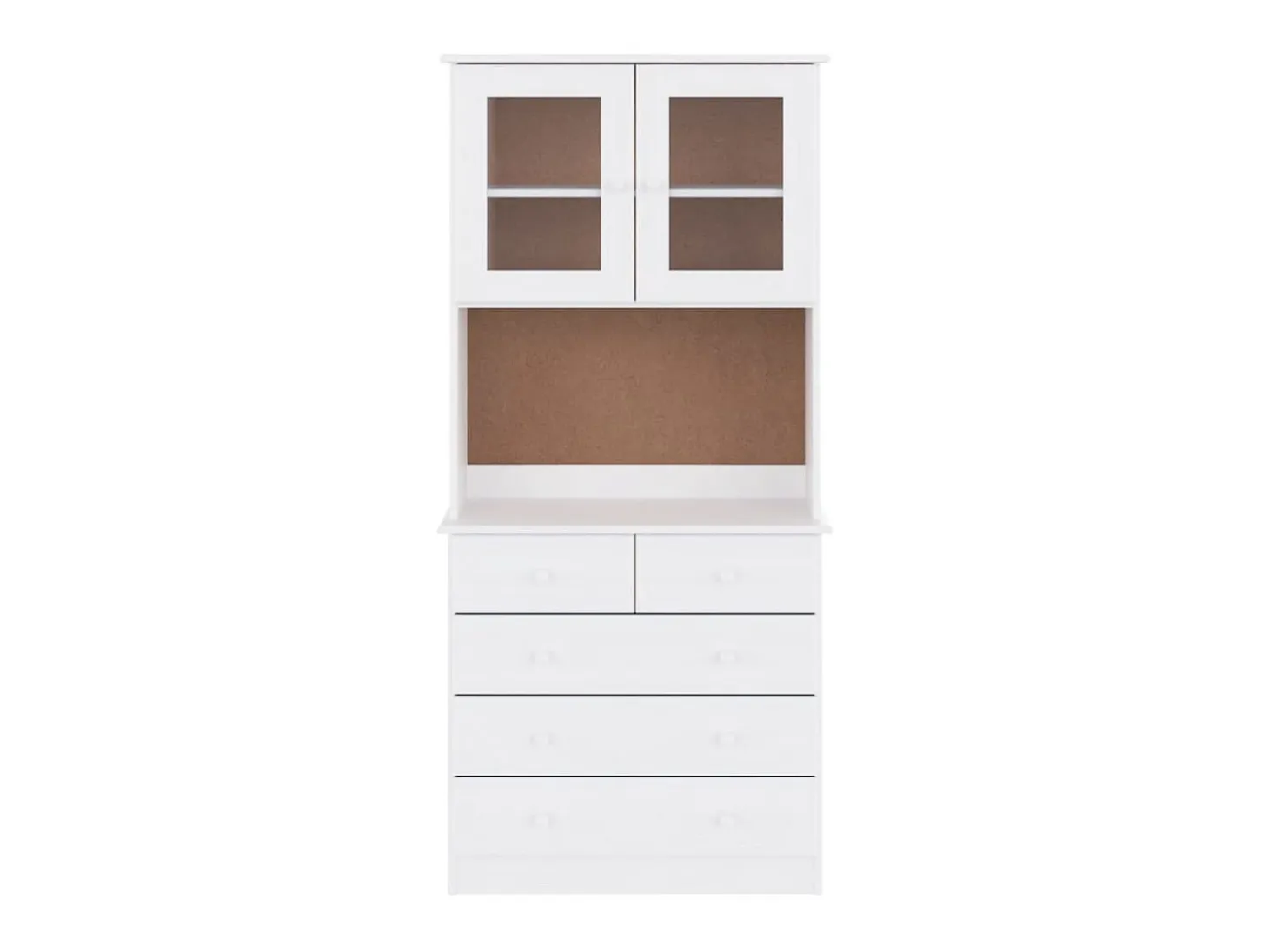 Aparador alto ALTA madera maciza de pino blanco 77x35x165 cm ES70400