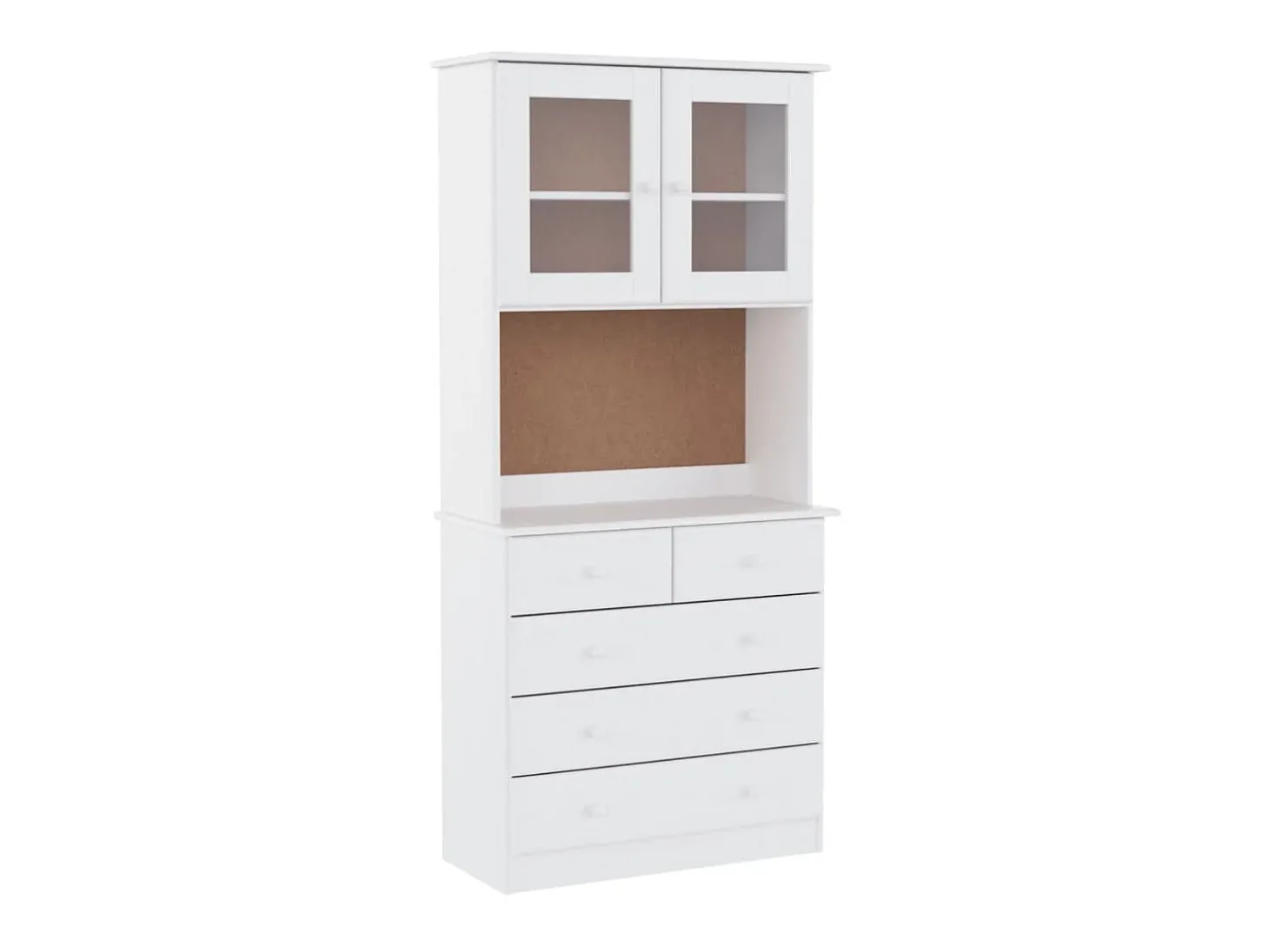 Aparador alto ALTA madera maciza de pino blanco 77x35x165 cm ES70400