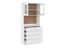 Aparador alto ALTA madera maciza de pino blanco 77x35x165 cm ES70400