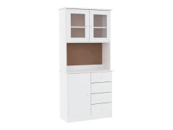 Aparador alto ALTA madera maciza de pino blanco 77x35x165 cm ES64812