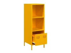 Aparador alto amarillo mostaza 35x39x103,5 cm acero