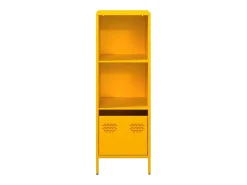 Aparador alto amarillo mostaza 35x39x103,5 cm acero