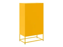 Aparador alto amarillo mostaza 68,5x38,5x123,5 cm acero