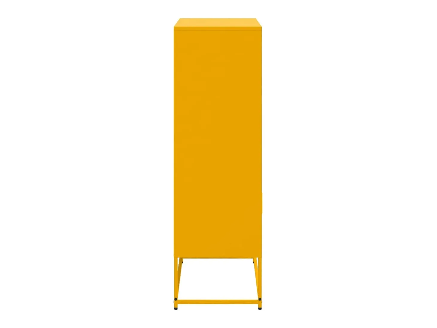 Aparador alto amarillo mostaza 68,5x38,5x123,5 cm acero