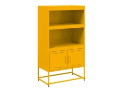 Aparador alto amarillo mostaza 68,5x38,5x123,5 cm acero