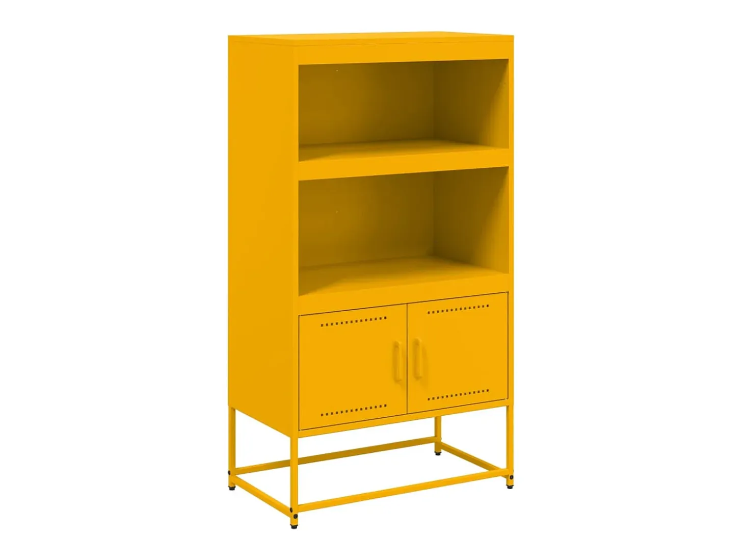 Aparador alto amarillo mostaza 68,5x38,5x123,5 cm acero