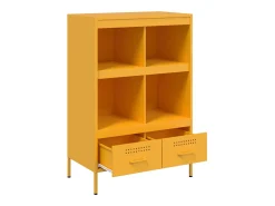 Aparador alto amarillo mostaza 68x39x101,5 cm acero