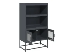 Aparador alto antracita 68x39x123 cm acero