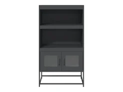 Aparador alto antracita 68x39x123 cm acero