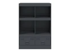 Aparador alto antracita 67x39x95 cm acero