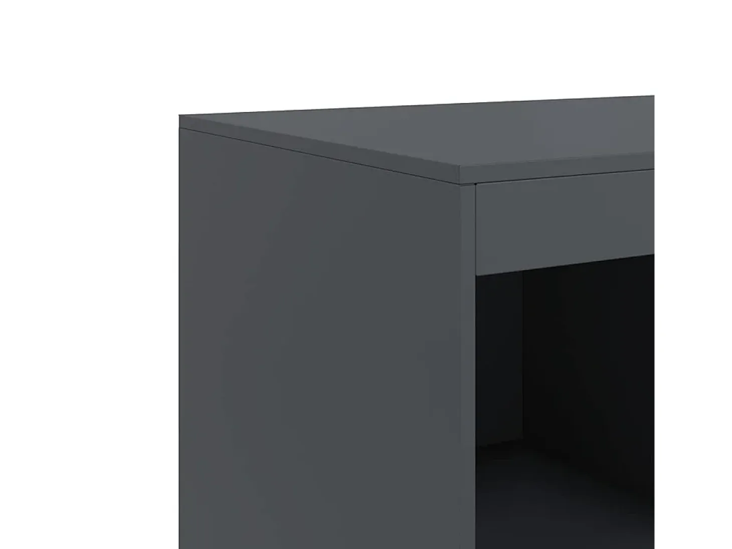 Aparador alto antracita 67x39x95 cm acero