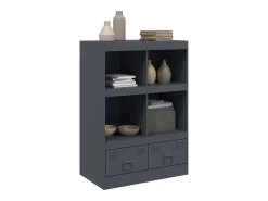 Aparador alto antracita 67x39x95 cm acero