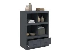 Aparador alto antracita 67x39x95 cm acero