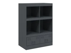 Aparador alto antracita 67x39x95 cm acero