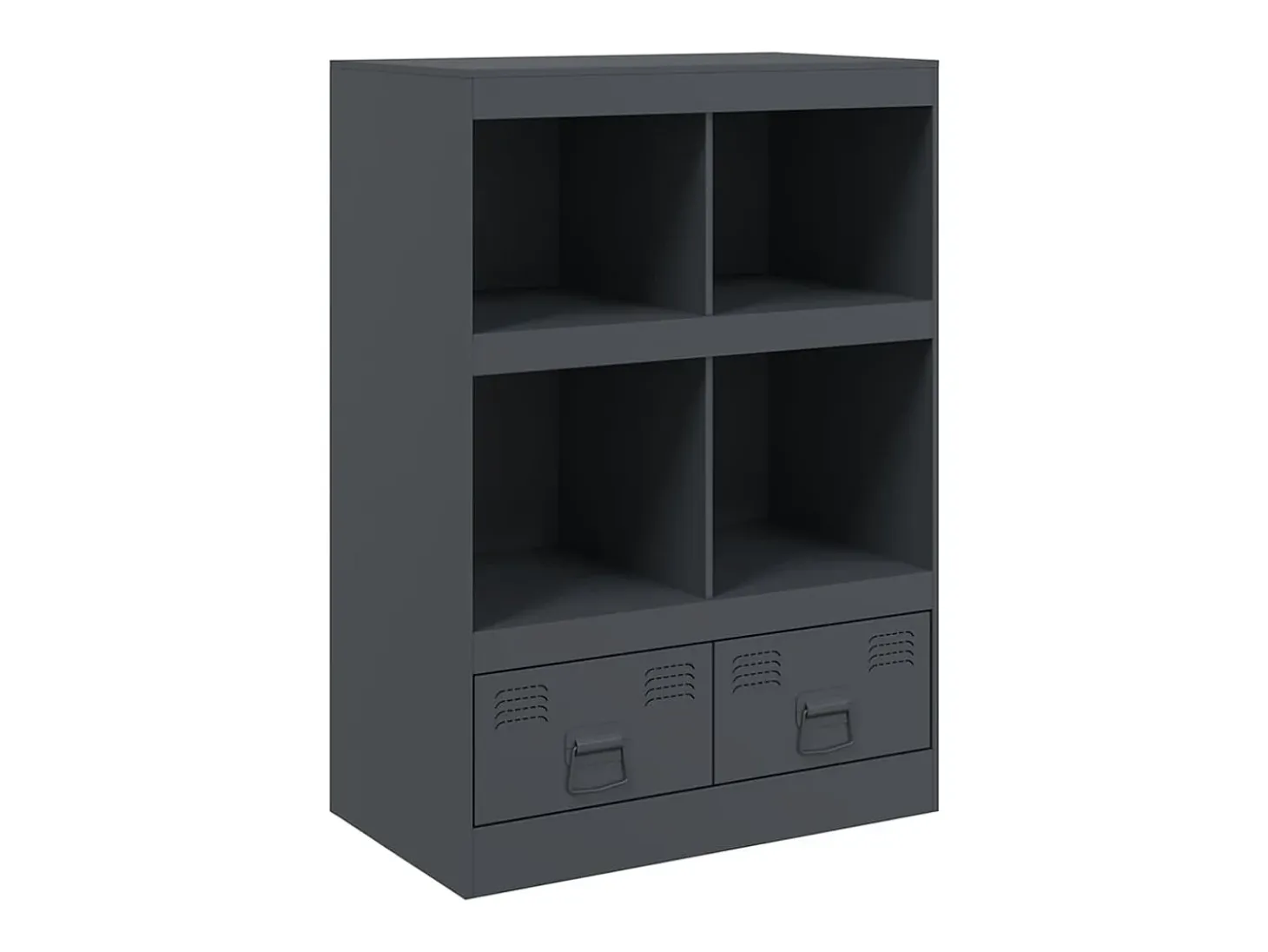 Aparador alto antracita 67x39x95 cm acero