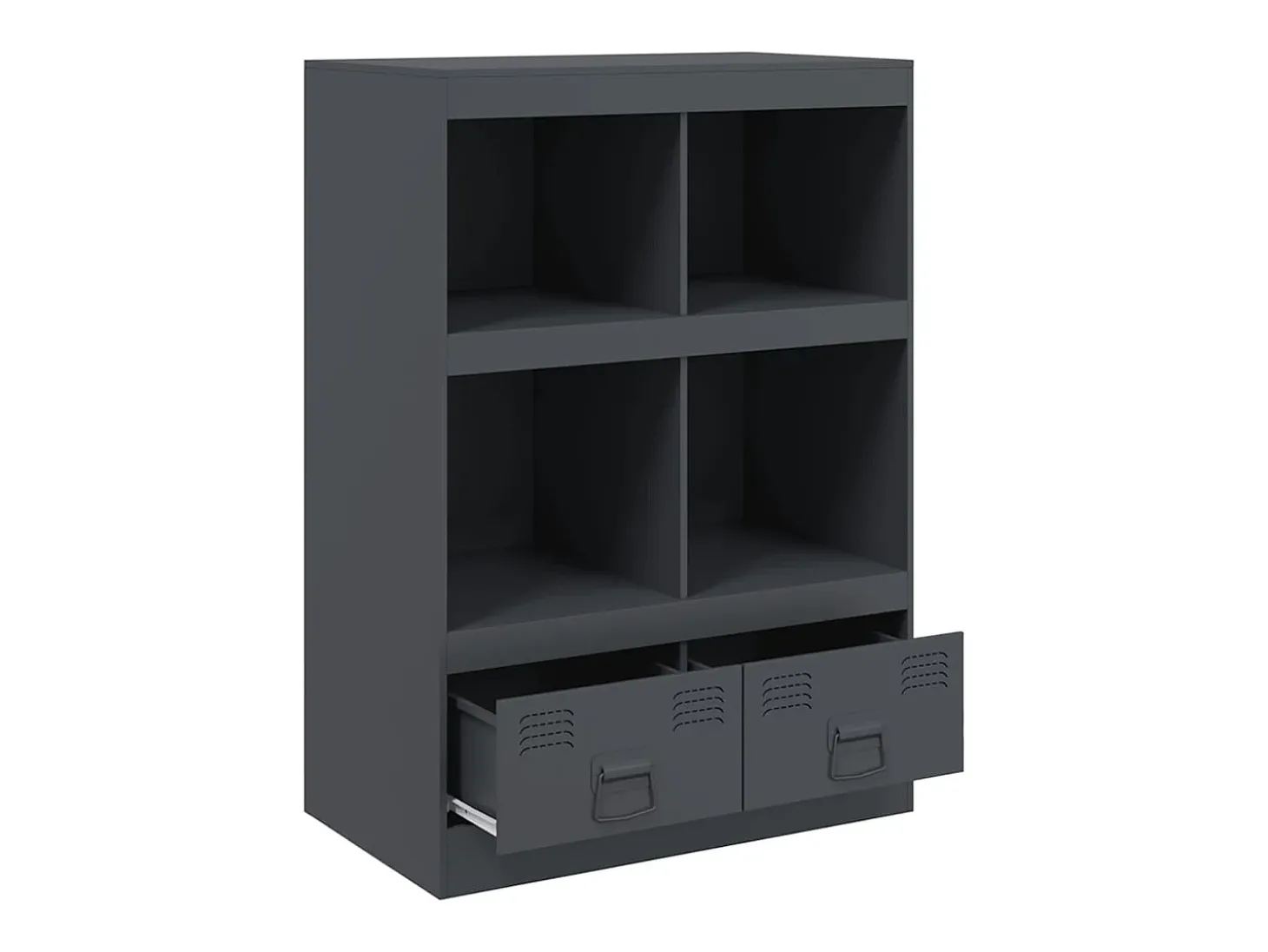 Aparador alto antracita 67x39x95 cm acero