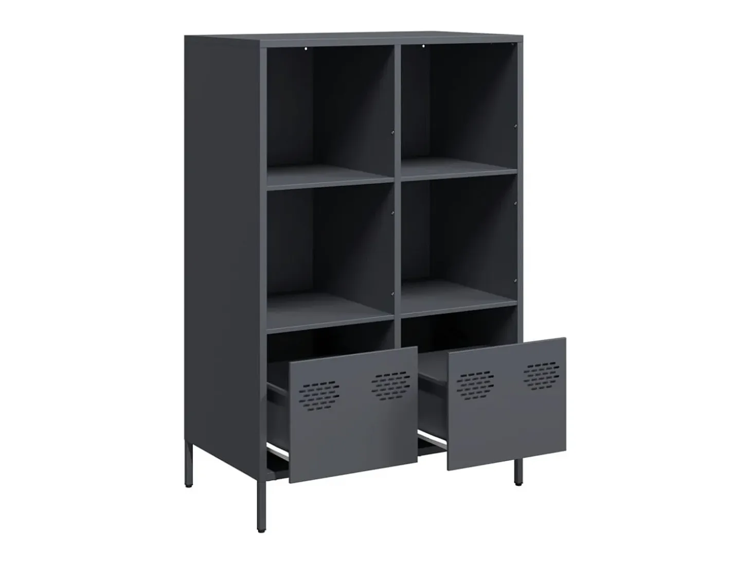 Aparador alto antracita 68x39x103,5 cm acero