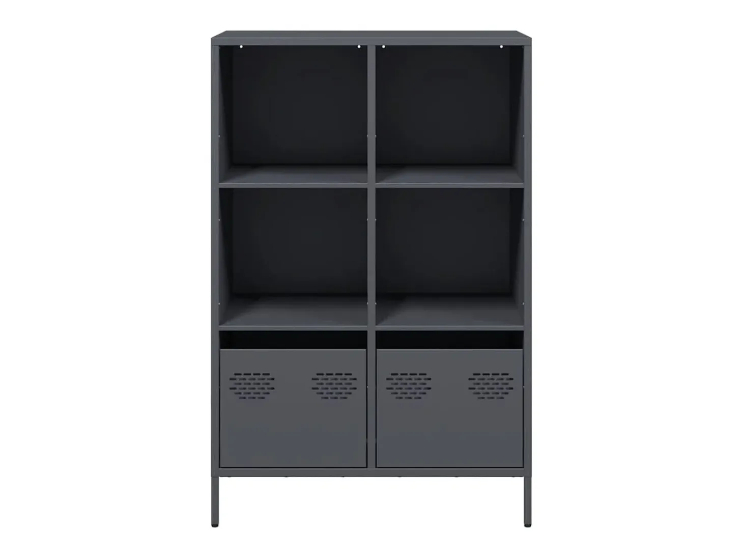 Aparador alto antracita 68x39x103,5 cm acero