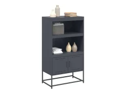 Aparador alto antracita 68,5x38,5x123,5 cm acero