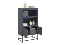 Aparador alto antracita 68,5x38,5x123,5 cm acero