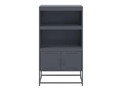 Aparador alto antracita 68,5x38,5x123,5 cm acero