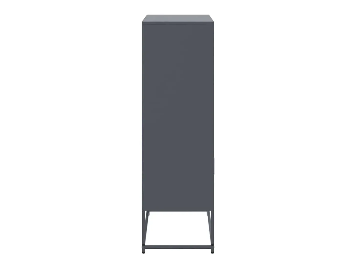 Aparador alto antracita 68,5x38,5x123,5 cm acero