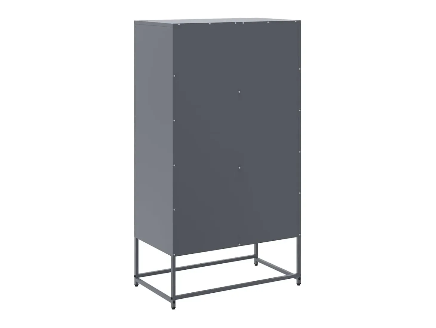 Aparador alto antracita 68,5x38,5x123,5 cm acero
